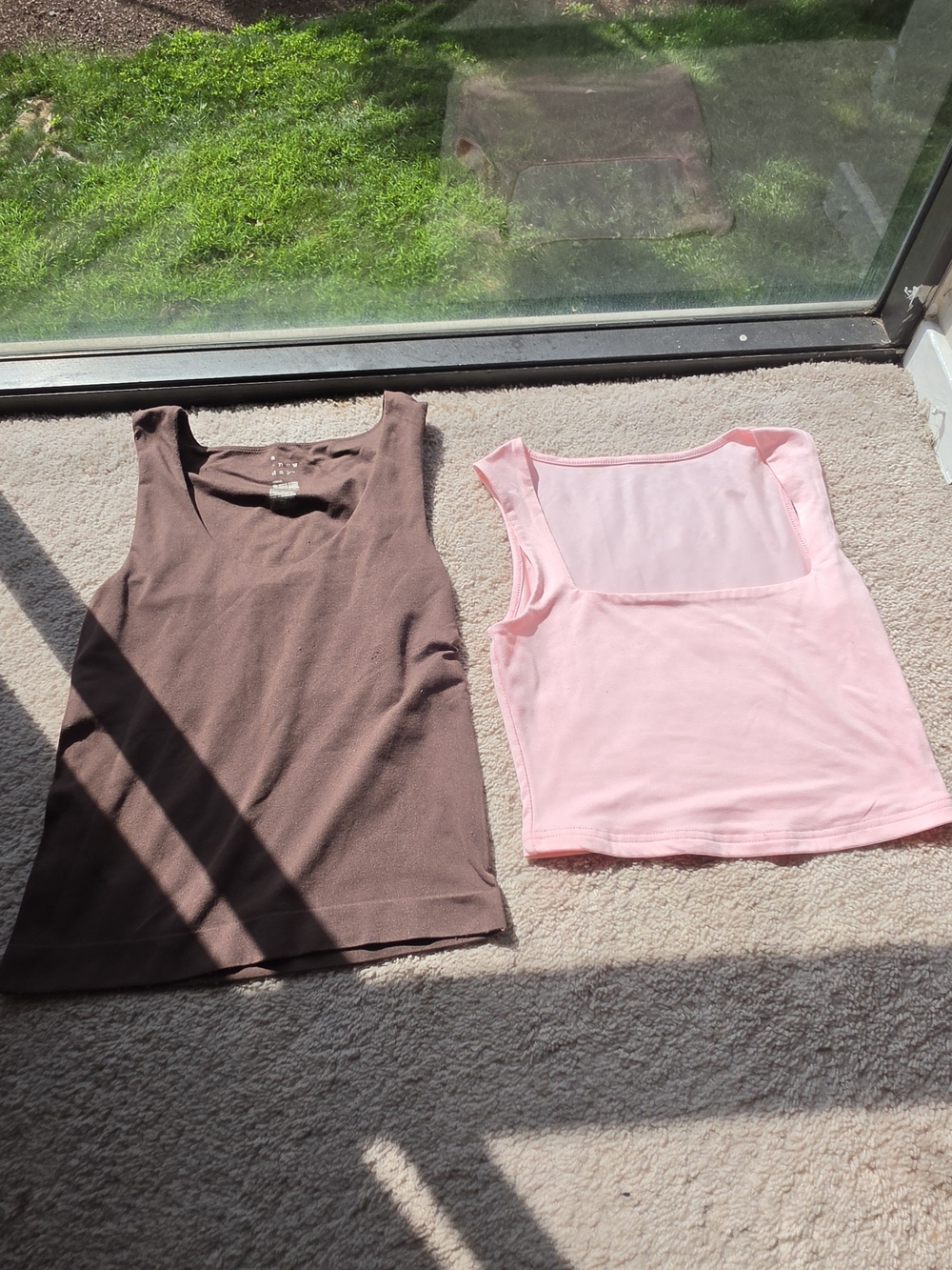 Target Brown and Light Pink Tank Tops Duo